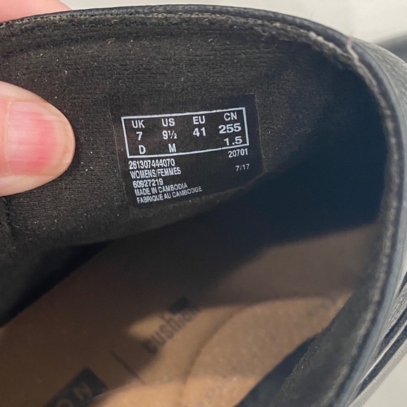 Clarks Black Leather Studded Strap Ankle Booties - Picture 3 of 7